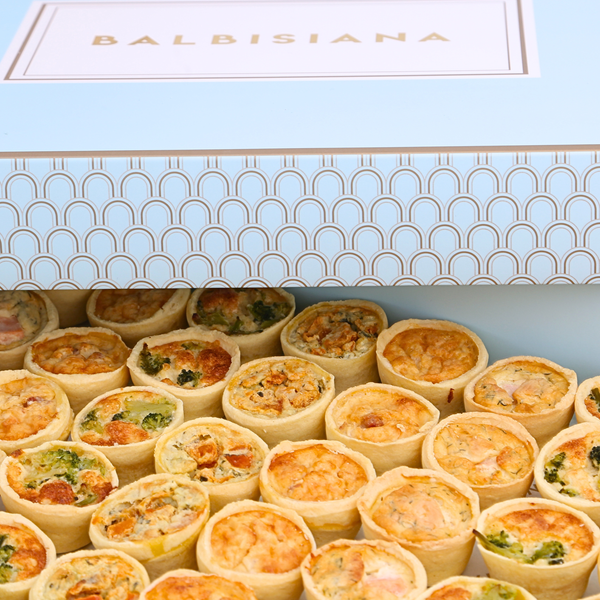 Bandeja de mini quiches