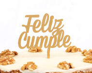 Cake topper feliz cumpleaños