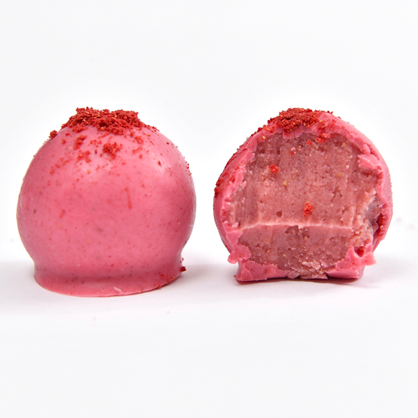 - Trufas de chocolate de chocolate blanco y frambuesa 20 ud. -
