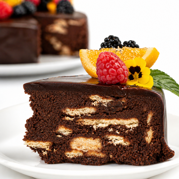 Tarta de galletas con chocolate